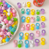 10 Pairs Baby Girls Elastic Hair Bands Plush Ball Rubber Bands Sweets Scrunchie Hair Ties Random Color Kids Hair Accessories