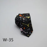 5cm Musical Note Printed Tie College Students Narrow Neckties Leopard Check Performance Ties For Men Daily Neckwear Gravata Gift