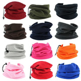 Fleece Scarf Drawstring Fleece Neck Sleeve Scarf Men Bandana Neck Warm Winter Windproof Tube Scarves For Face Snowboard Ski Buff