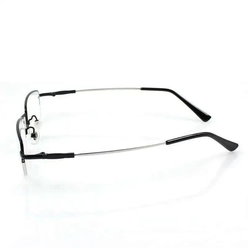 Titanium Metal Alloy flexible Half-rim optical eye glasses frames spectacle frame points prescription eyeglasses oculos de grau