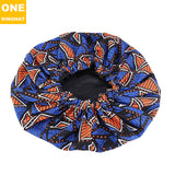 2020 New No. plus-Sized African Printing round Cap Double-Layer Satin Lining Wide Edge Nightcap Chemotherapy Hat
