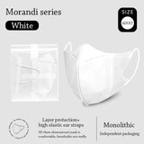 10Pcs Fish Mask Summer Slim Edition Adult Morandi 3 Layer Approved Face Masks Respirator Masque