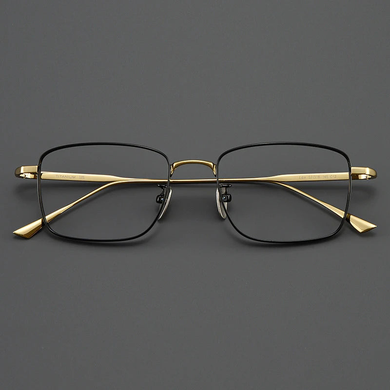 Xbora Men's Ultra-Light Pure Titanium Glasses Frame Business Square Flexible Optical Women's Prescription Eyelasses 1908