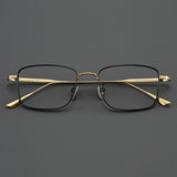 Xbora Men's Ultra-Light Pure Titanium Glasses Frame Business Square Flexible Optical Women's Prescription Eyelasses 1908