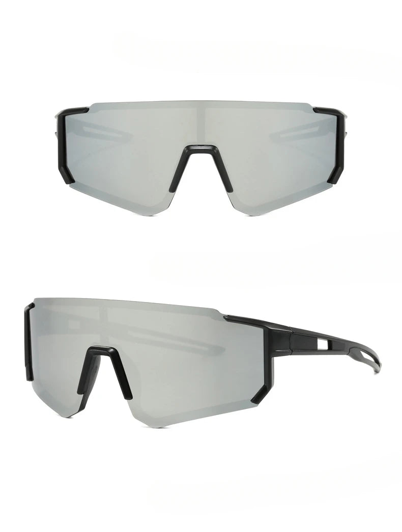 New Style Wrap-around Fashion Sports Glasses For Men And Women,Mirrored,Reflective Lenses,Outdoor Activities Like Cycling,Skiing
