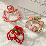 2023 Kawaii Hair Clip Bear Cherry Cat Alloy Girls Hair Claws Clips for Women Hair Accessories Korean Trendy Hairpins Head Wear