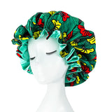 Double Layer Silky Satin Bonnet Women Sleeping Cap Large Reversible Satin Linned Night Sleep Headwrap Hat Hair Wrap Accessories