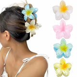 4Pcs Flower Hair Claw Clips for Women Fashion Large Hair Clips Beach Vacation Bohemia Hairpins Girls Hair Accessories
