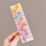 40PCS/10PCS Hair Accessories For Girl Elastic Hair Bands Cute Flowers Style Hair Ring Children Birthday Party Headdress Headwear