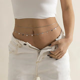 Waist Accessory Fashionable and Personalized Round Bead Chain Twisted Chain Double-layer Women's Waist Chain New Body Chain