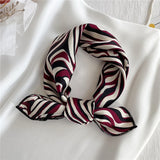 2022 Square Silk Scarf Women Fashion Print Small Neck Scarfs Office Lady Hair Band Foulard Hand Kerchief Female Bandana Shawl