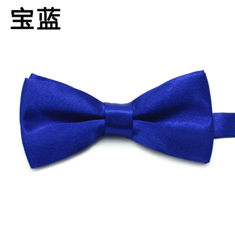 Fashion Kids Solid Color Bow Ties Imitation Silk Student Bowties Soft Black Red Butterfly Bowknot Wedding Party Cute Pet Cravat