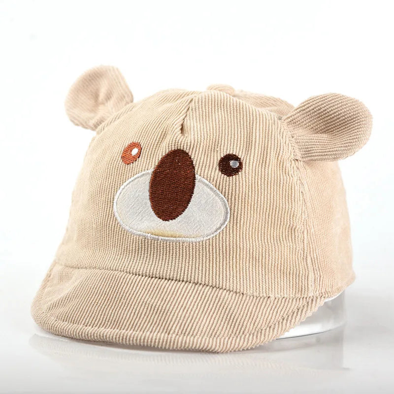 Cartoon Bear Baby Duck Tongue Hat Boy Girl Sunshade Peaked Cap Cotton Children Outdoor Visor Korean Kids Short Brim Baseball Hat
