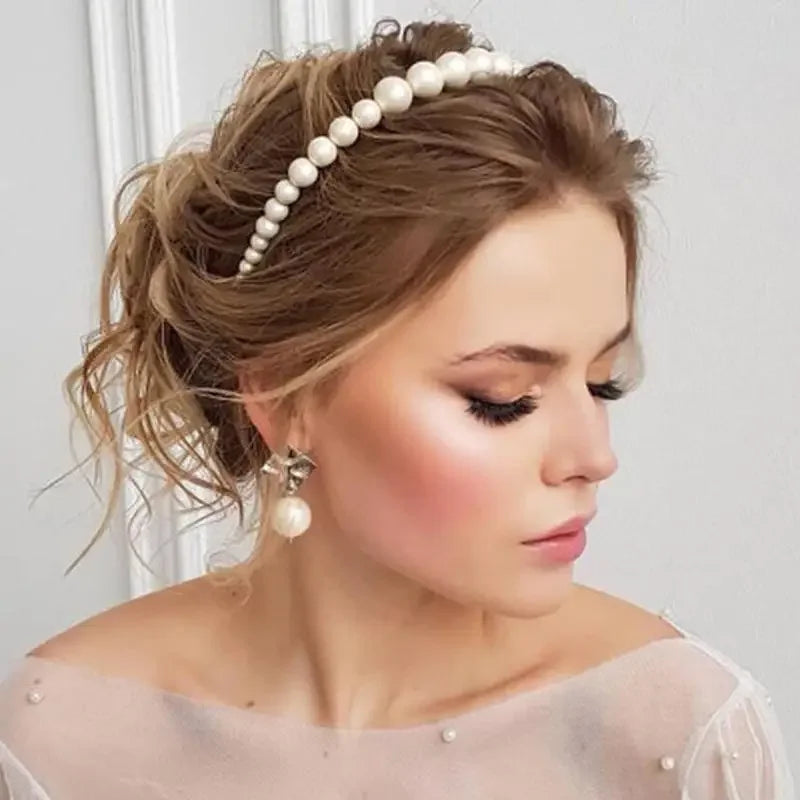Big Pearls Hairbands Elegant Headband Women Headwear Cute Ear Hair Hoop for Girls Hair Accessories