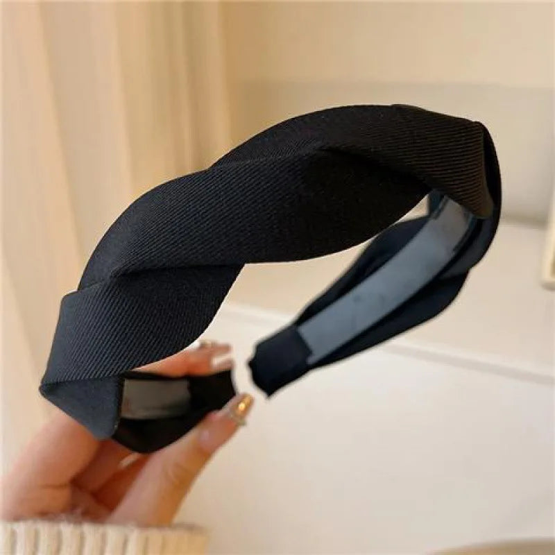 Fashion Vintage Elastic Hair Band Lattice Print Sponge Headband Womens Girl Wide Side Hairband Hair Hoop Female Hair Accessories
