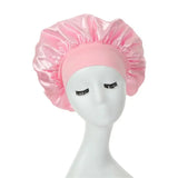 1PC Satin Sleeping Hat Night Sleep Hair Care Bonnet Nightcap Extra Satin Silky Shower Caps Sleep Cap with Premium Elastic Band