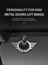 For Mini Cooper S JCW F54 F55 F56 F60 R55 R56 R60 Countryman Metal Car Door Lock Pin Wing Emblem Badge Decal
