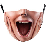 Halloween Adults Mouth Masks Funny Printed Cotton Blend Facial Expressions Washable Mascaras Face Shield Masque Facial Masks New