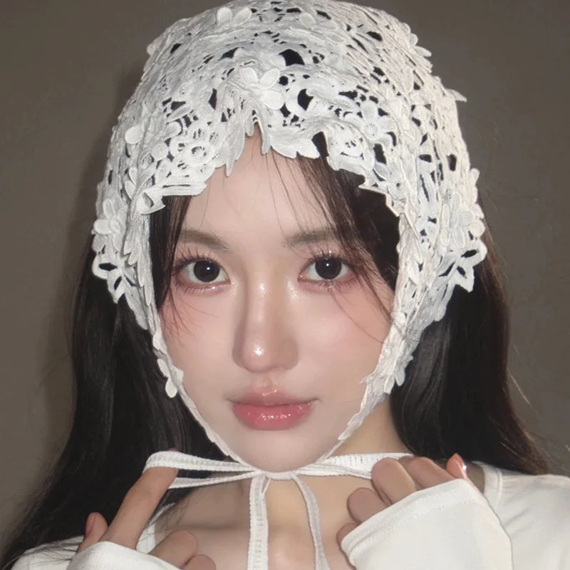 Flower Headscarf Headbands Knitting Hairband For Women Bandanas Headwear Fashion Girls Headband Hair Accessories