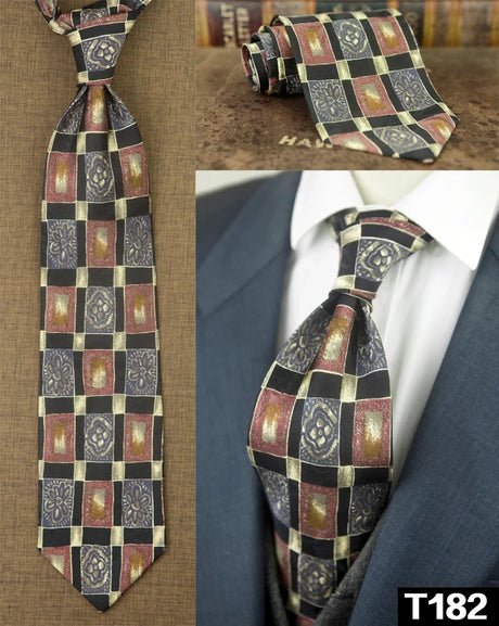 Classic Pinted Geometric Floral Paisley Checked Multicolor Mens Ties Neckties 100% Silk Printing Free Shipping Unique Handmade