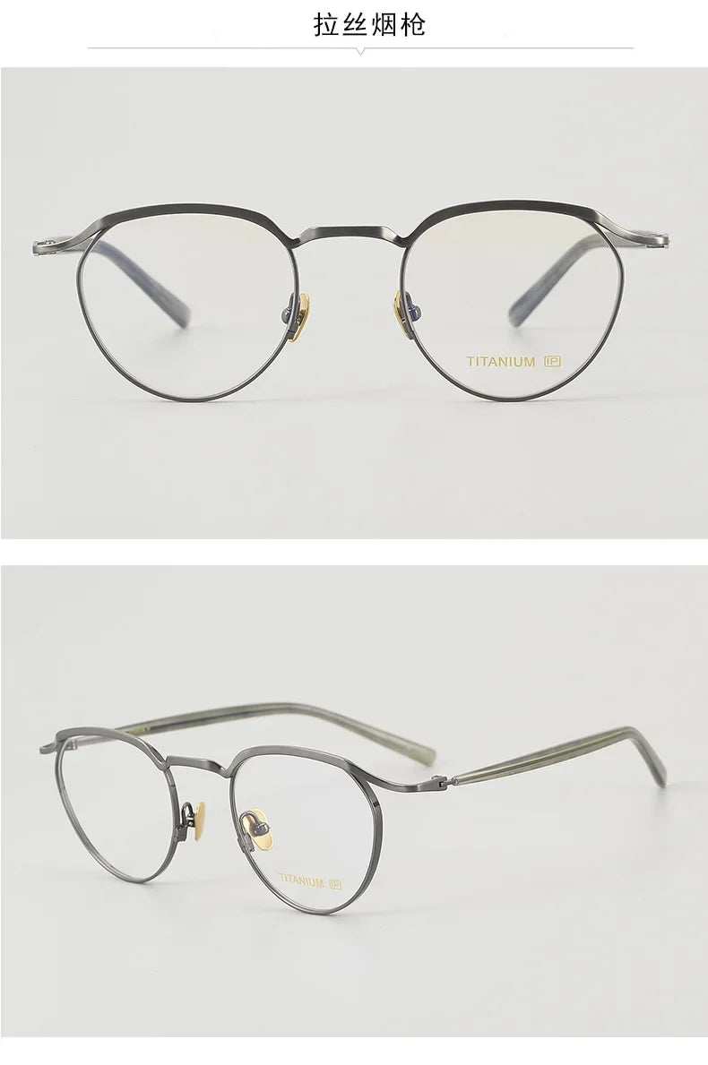 Top Quality Acetate Titanium Optical Glasses Frame Luxury Vintage Computer Eyeglasses Designer Ultra-Light  Eyewear