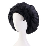 Women Satin Solid Sleeping Cap Soft Silk Nightcap Bonnet With Headband For Women Children Silk Scarf Sleep Hat
