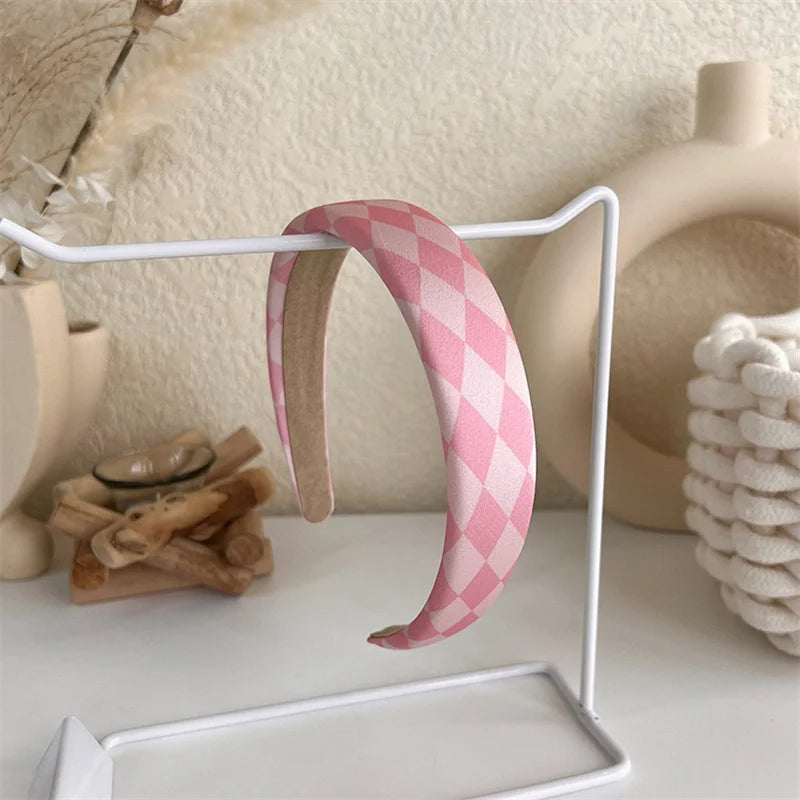 2022 Gentle Pink Womans Hairbands Girl Sweet Plush Wide Side Sponge Headband Hair Hoop Fashion Simple Solid Color Hair Accessory