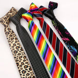 5cm Musical Note Printed Tie College Students Narrow Neckties Leopard Check Performance Ties For Men Daily Neckwear Gravata Gift