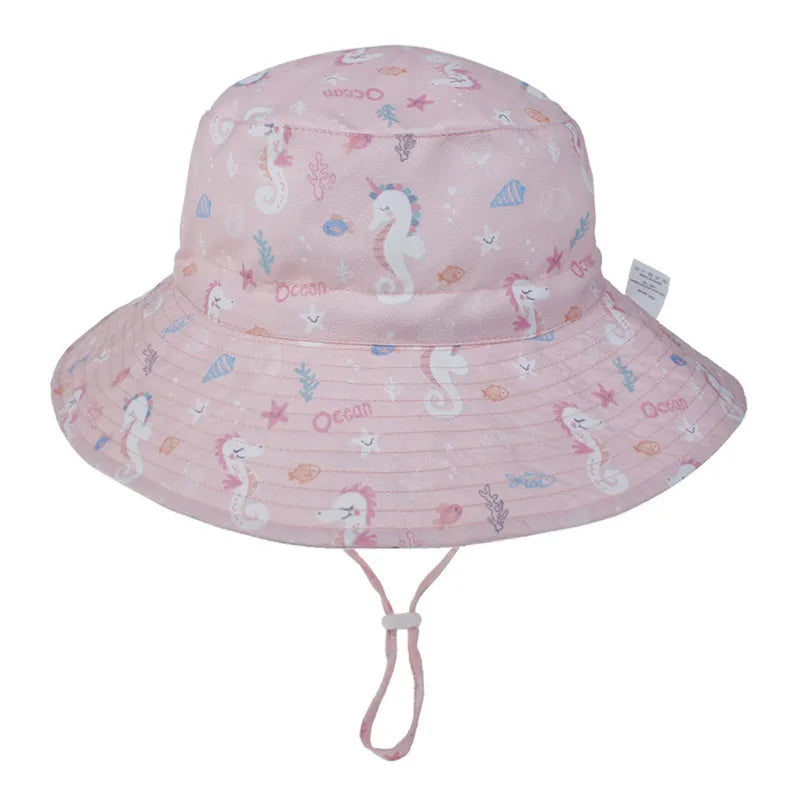 Summer Baby Sun Hat Baby Sun Hat for Girls and Boys Outdoor Anti UV Kids Beach Caps Bucket Cap