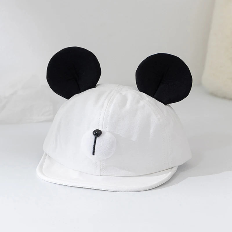 Cute Bear Ear Baby Hat Kids Boy Girl Soft Cotton Peaked Bonnet Caps Children Cartoon Casual Sun Visor Hats