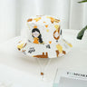 Cartoon Printing Baby Bucket Hat Cotton Breathable Kids Fisherman Hat Infant Toddle Sun Hat With Drawstring