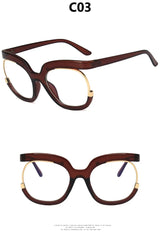 Clear Blue Ray Blocking Eyeglasses Large Glasses Frame Spectacle Frame for Women 2022 Anti-Blue Light Trend Round Eyeglasses