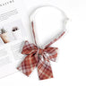 Fashion JK Bowtie Women College Student Collar Tie Cotton Plaid Bowknot Lolita Girls Adjustable Butterfly Anime Cosplay Cravat