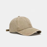 Hat Men's Washed Coated Baseball Cap Color Tile Korean Version Simple Dome Cap Solid Color Sports Sun Hat