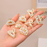 6/8/10PCS/Set Small Rhinestone Pearls Geometric Metal Hair Claws For Women Girls Sweet Mini Hair Clips Hairpins Hair Accessories