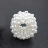 Handmade Pearl Bead Hair Ties Pearl Elastic Hairbands Beautiful Headwear Woman Fashionable Hair Accessories Korean Styling Tools