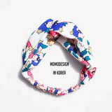 Clearance Fresh Colorful Turban Headbands Women Spring Summer Chiffon Headband Head Wrap Wide Lattice Hairband Hair Accessories