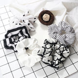 3/5PCS Black White Elastic Hair Bands for Girls Simple Basic Headband Women Rubber Band Hair Accessories Holder Scrunchies Gifts