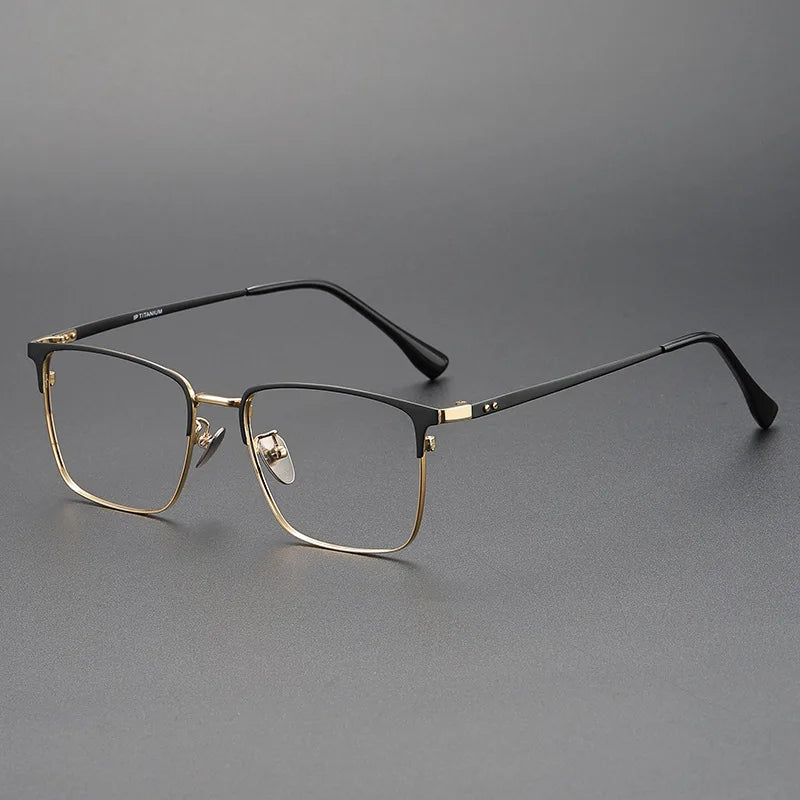FIRADA Fashion Comfort Glasses Retro Luxury Titanium Square Eyewear Optical Prescription Eyeglasses Frame For Men Women 20363-C