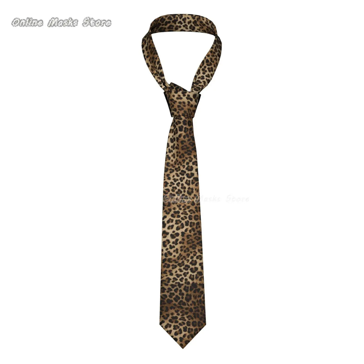 Leopard Men Neckties Silk Polyester 8 cm Narrow Tiger King Neck Tie for Men Suits Accessories Wedding Party Cosplay