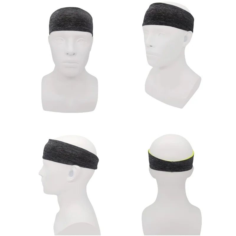 Sweatband for Men Women Elastic Sport Hairbands Head Band Yoga Headbands Headwear Headwrap Sports Hair Accessories Safety Band