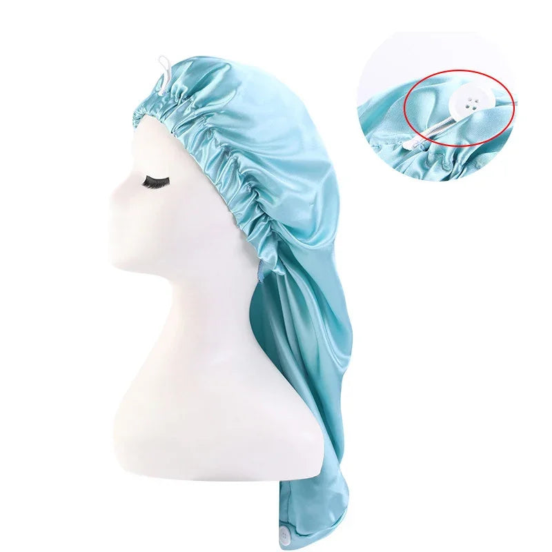 Unisex Elastic Bonnet Long Hair Sock Dreadlock Braids Cap Sleep Hats Head Wrap Turban Night Cap Hair Care Nightcap for Women Men