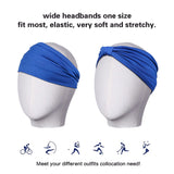 Wide Headbands For Women Non Slip Soft Elastic Hair Bands Yoga Running Sports Workout Gym Head Wraps Turbans Bandana