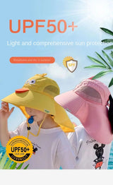 Kid Hat Summer Cap Sun Kindergarten Children UV Protection Baby Boys Girls Sun Caps Going Out Beach  Large Brim Fisherman  M9