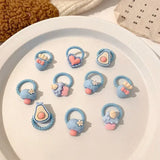 Hair Accessories Girls Bands Bandeau Cheveux Scrunchies Elastic Fille Korean Haarband Rubber Brown Children Gomas Gift Kids