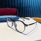 Blue Light Blocking Eyeglasses Frame Fashion Style Round Shape Glass Frames for Men Women TR90 Material Female Glass