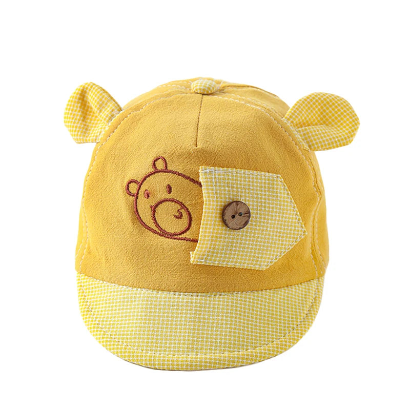 1-4 Years Kids Boys Girls Baseball Hats Cap Cartoon Animal Pattern Hat Sun Protection Cap Lightweight Hats