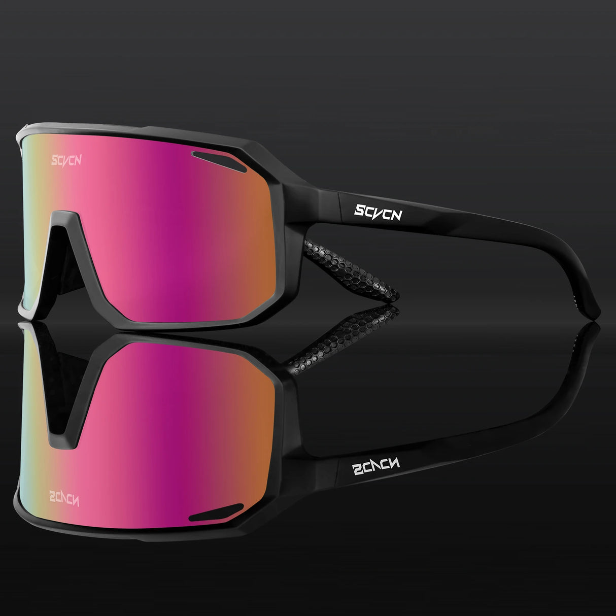 SCVCN New Riding Cycling Sunglasses Outdoor Sports Running Goggles Men's Mtb Bicycle Glasses Women Cycling Eyewear 1 Lens