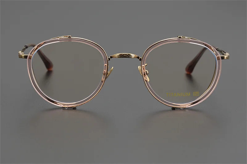 Exquisite Titanium Handmade Glasses Frame Mens Women Retro Square Spectacle Frames Eyeglasses Japanese Design Oval Round Eyewear