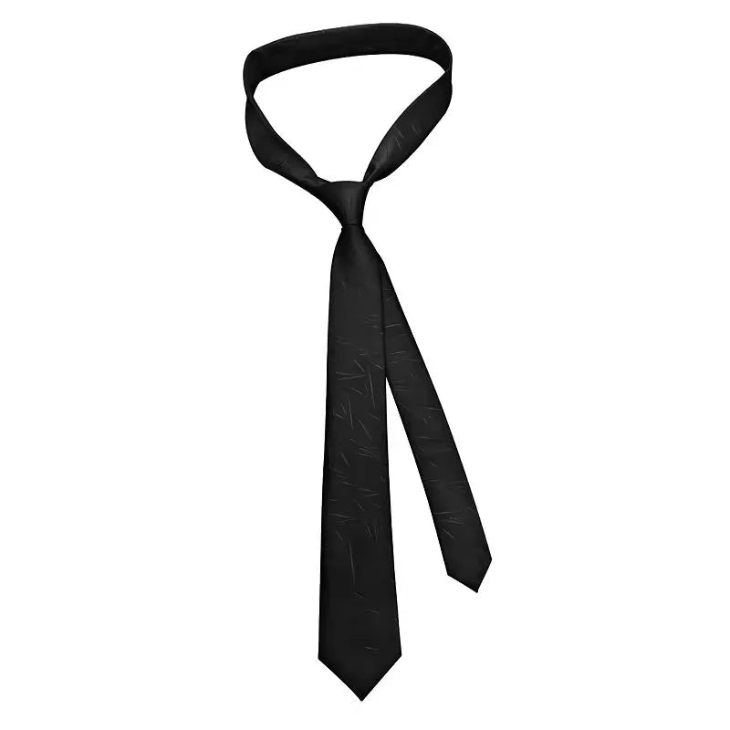 Luxury Slim Narrow Skinny 6CM Mens Necktie Neck Ties For Man Black Solid Dot Striped Jacquard Cravat Business Party Corbatas